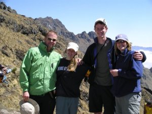 Family at the top of Dead Woman's Pass